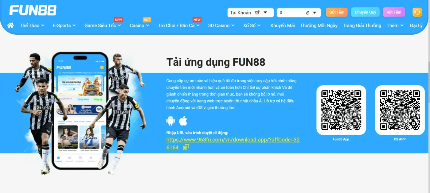 Lỗi không tương thích với thiết bị khi tải app Fun88