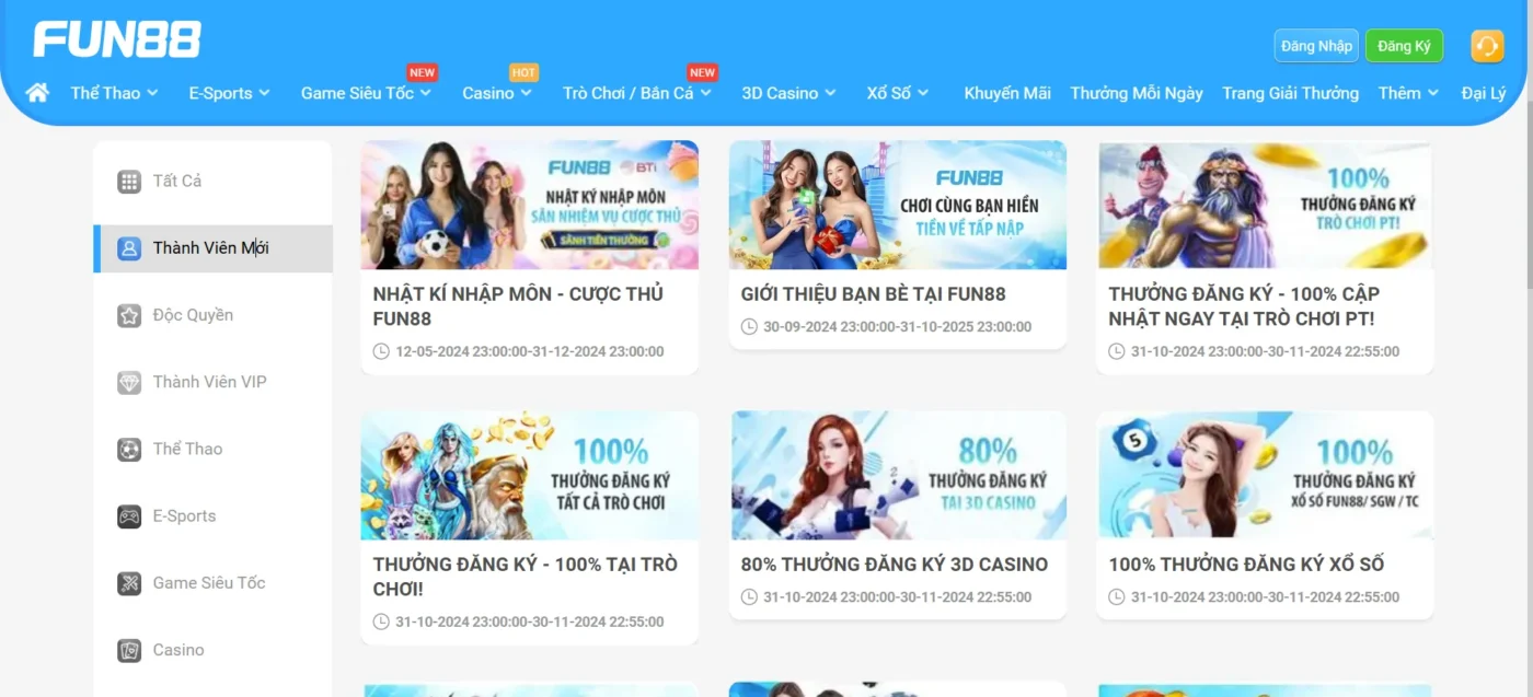 Lỗi trang web Fun88 bảo trì