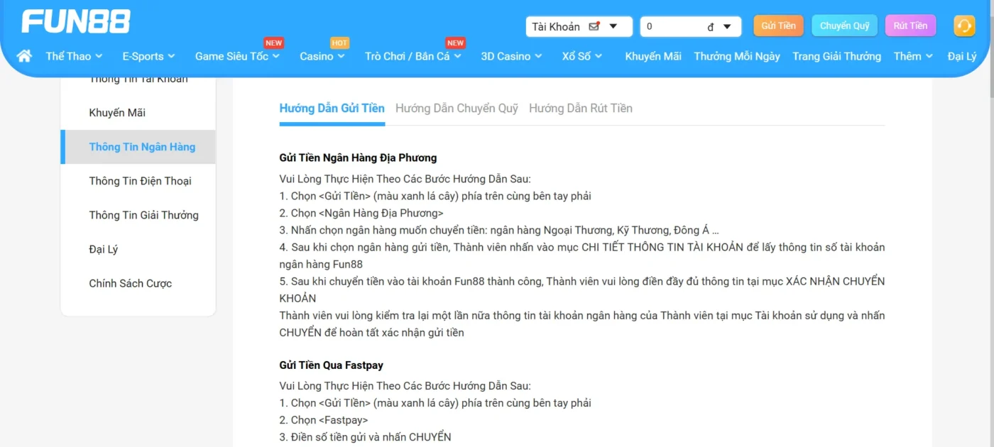 Các vấn đề thường gặp khi rút tiền tại Fun88